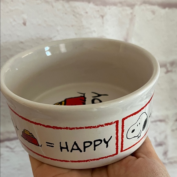 Peanuts White and Red Dog Bowl - Picture 2 of 3